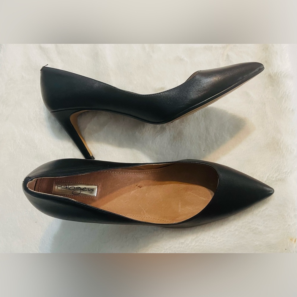 💎🤍💎Halogen Black Leather Heels - Picture 5 of 8